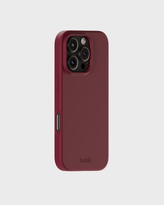 Bild 2, holdit iPhone 16 Pro Mobilskal Silikon Red Velvet