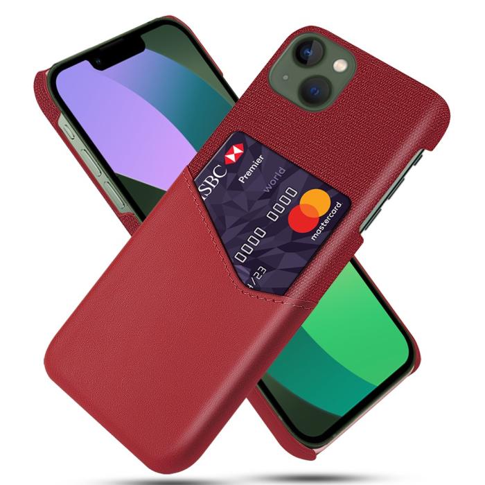 Bild 1, iPhone 15 Plus Skal Med Kortfack Röd