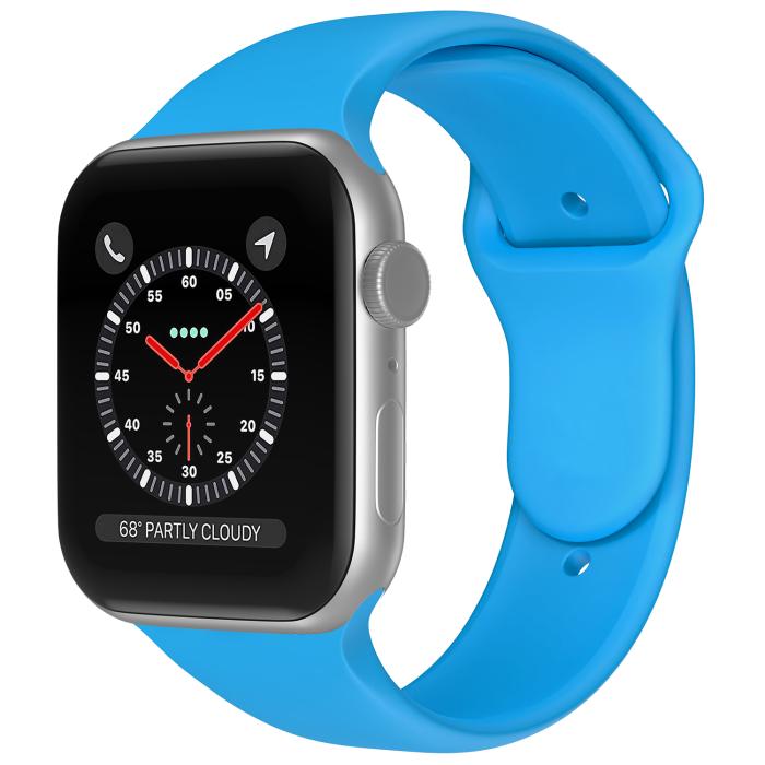 Bild 2, Apple Watch 38/40/41 mm Silikon Armband (S/M) Blå