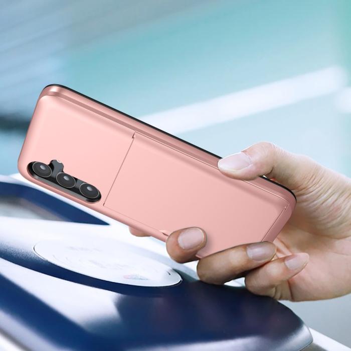 Bild 2, Samsung Galaxy A55 5G Skal Hybrid Med Kortfack Mörk Blå