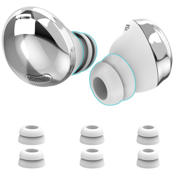 Bild 1, AHASTYLE Galaxy Buds Pro 3 Öronpluggar 3-PACK Vit