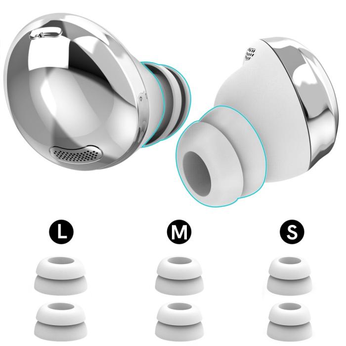 Bild 2, AHASTYLE Galaxy Buds Pro 3 Öronpluggar 3-PACK Vit