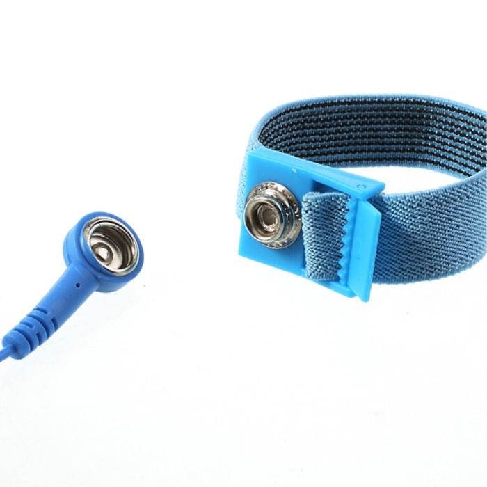 Bild 3, 1m Antistatiskt ESD Armband Justerbart Blå