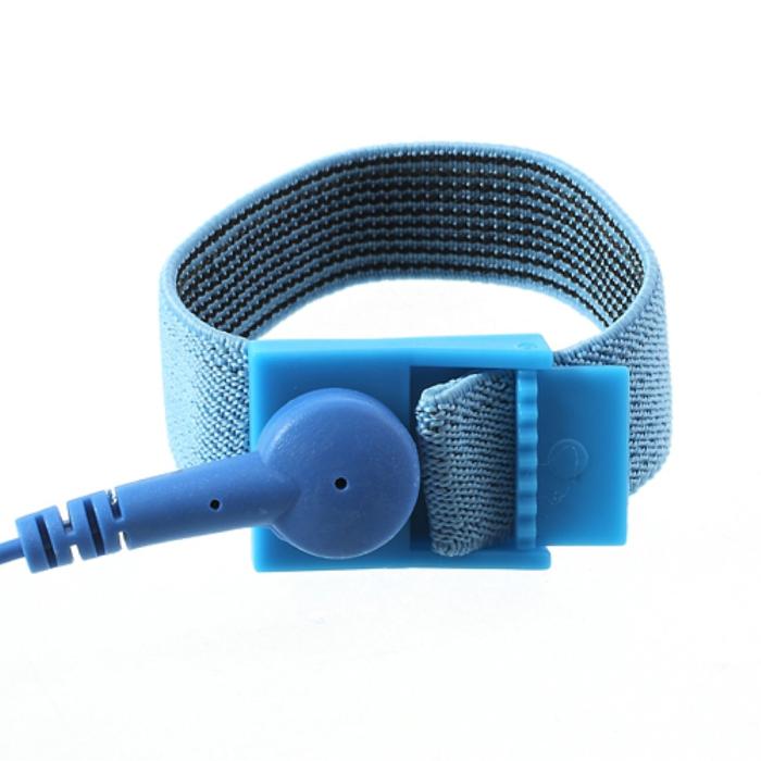 Bild 4, 1m Antistatiskt ESD Armband Justerbart Blå