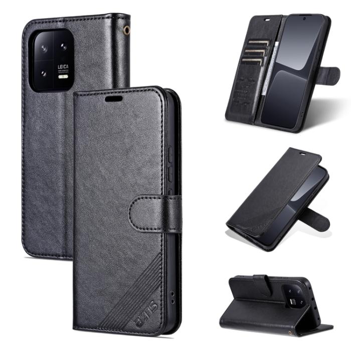Bild 1, AZNS Xiaomi 13 Pro 5G Fodral Läder Svart