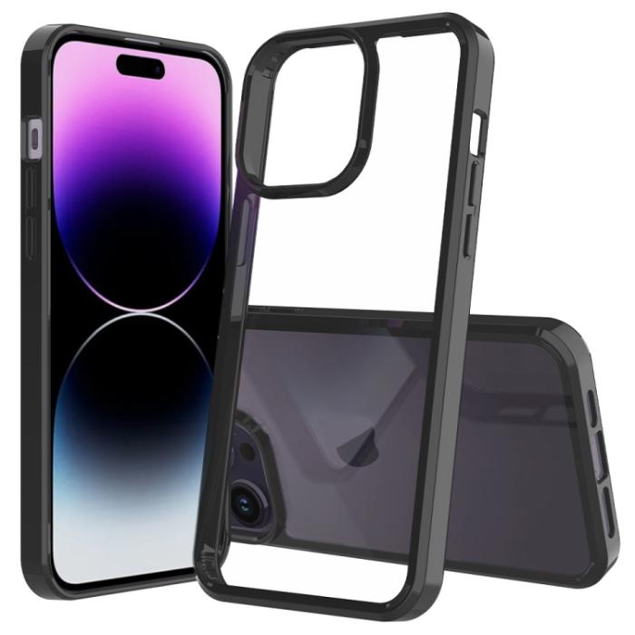Bild 1, iPhone 15 Pro Max Skal Akryl/TPU Shockproof Svart