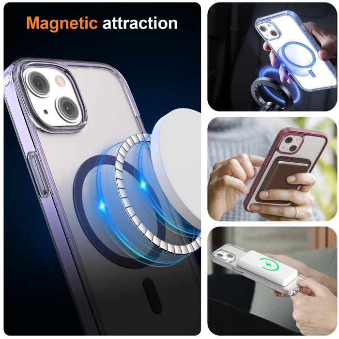 Bild 6, ColorPop iPhone 13 Skal CH MagSafe Transparent/Svart