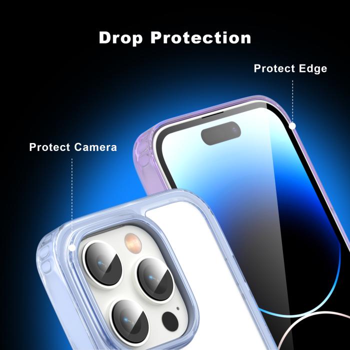 Bild 4, ColorPop iPhone 14 Pro Max Skal CH MagSafe Transparent/Mörk Blå