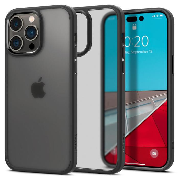 Bild 1, Spigen iPhone 14 Pro Skal Ultra Hybrid Frostad Svart
