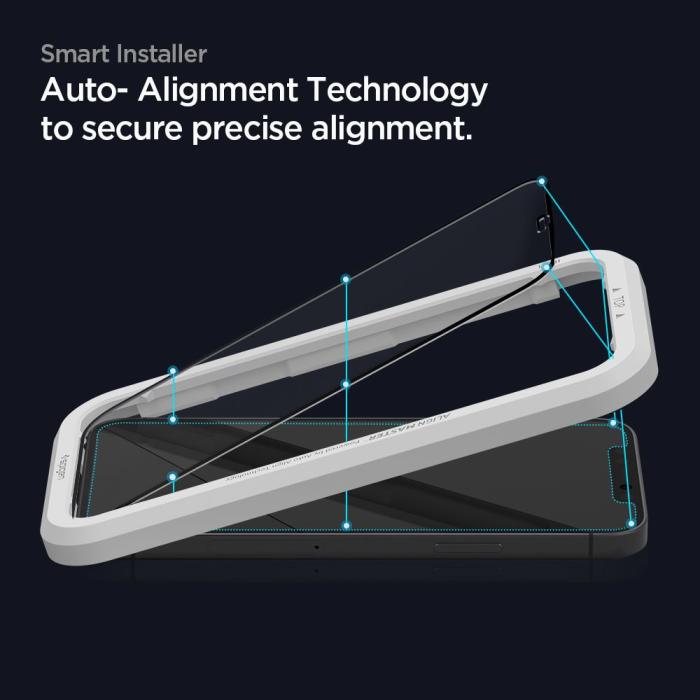Bild 2, Spigen iPhone 12 / 12 Pro 2-PACK ALM Glas.tR Härdat Glas