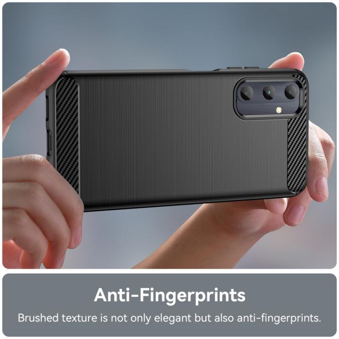 Bild 4, Samsung Galaxy A05s 4G Skal Borstad Stål Textur Svart