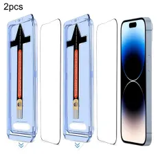iPhone 14 Pro 2-PACK Sk&auml;rmskydd Helt&auml;ckande H&auml;rdat Glas