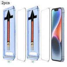 iPhone 14 Plus/13 Pro Max 2-PACK Sk&auml;rmskydd Helt&auml;ckande H&auml;rdat Glas