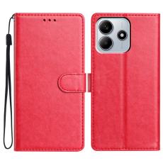 Xiaomi Redmi Note 14 5G Pl&aring;nboksfodral L&auml;der R&ouml;d/Rosa