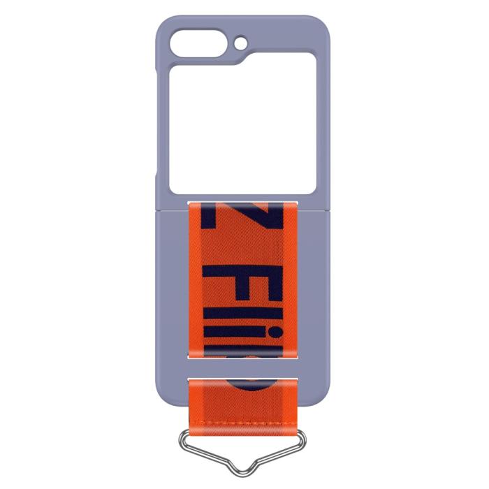 Bild 4, Samsung Galaxy Z Flip 5 Skal Bälte Lila/Orange