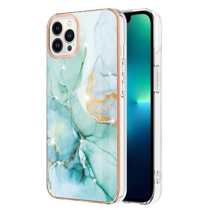 Bild 1, iPhone 15 Pro Skal Marmor TPU Grön