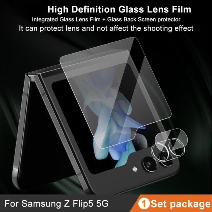 Bild 3, IMAK Galaxy Z Flip 5 Skärmskydd/Linsskydd Härdat Glas