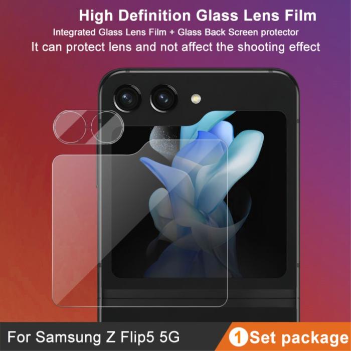 Bild 4, IMAK Galaxy Z Flip 5 Skärmskydd/Linsskydd Härdat Glas