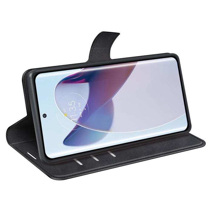 Bild 3, Motorola Edge 30 Ultra 5G Fodral Läder Svart