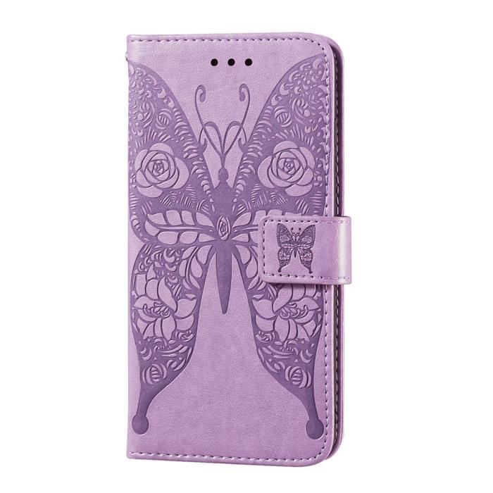 Bild 3, Samsung Galaxy A52 / A52s - Fjäril Textur Fodral - Lila