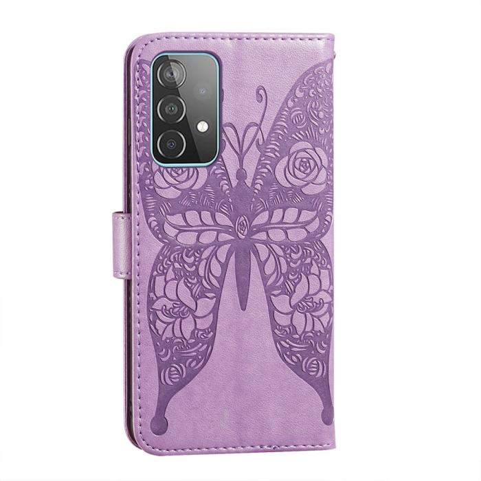 Bild 4, Samsung Galaxy A52 / A52s - Fjäril Textur Fodral - Lila