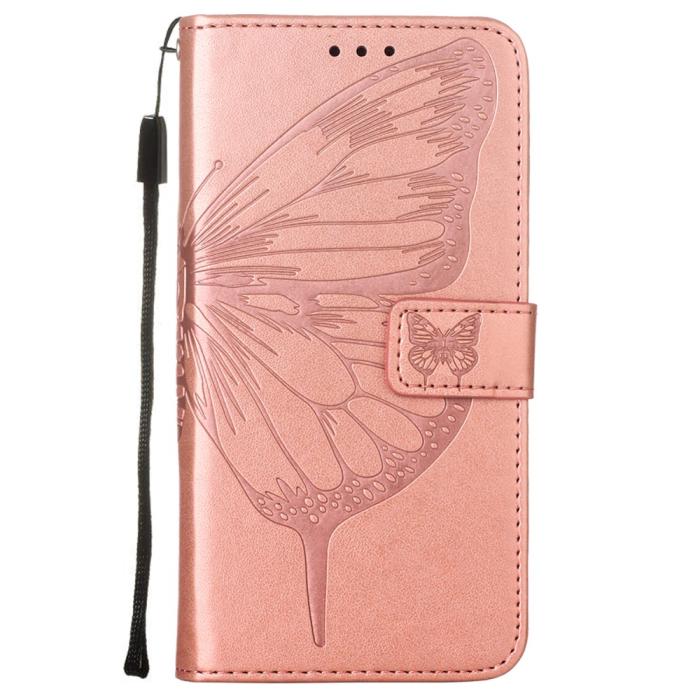 Bild 2, Samsung Galaxy A22 5G - Butterfly Plånboksfodral - Roséguld