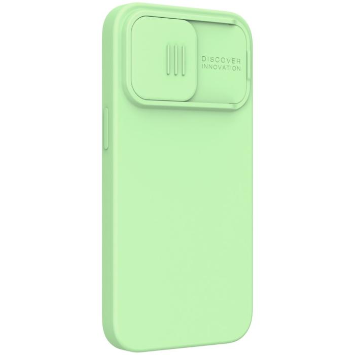Bild 3, iPhone 13 Pro Max - NILLKIN MagSafe CamShield Silky Liquid Skal - Grön