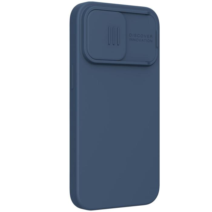 Bild 3, iPhone 13 Pro Max - NILLKIN MagSafe CamShield Silky Liquid Skal - Blå