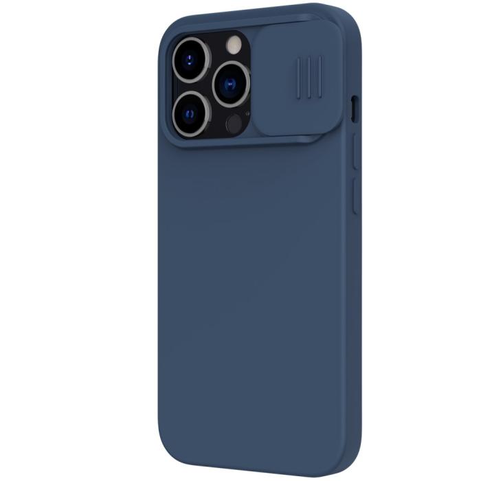 Bild 5, iPhone 13 Pro Max - NILLKIN MagSafe CamShield Silky Liquid Skal - Blå