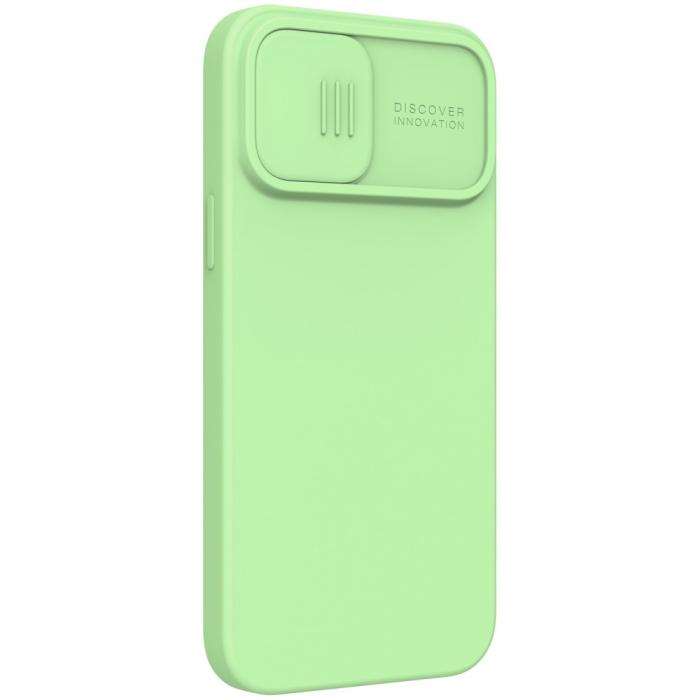 Bild 3, iPhone 13 Pro Max - NILLKIN CamShield Silky Liquid Skal - Grön