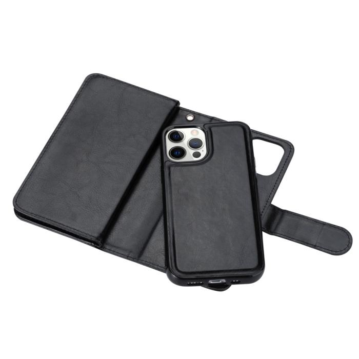 Bild 4, iPhone 13 Pro Max - 9-Korts 2in1 Magnet Fodral / Skal - Svart