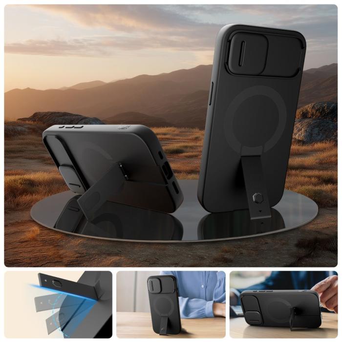 Bild 3, Tech-Protect iPhone 17e / 16e Skal MagSafe Kevlar Aura Svart