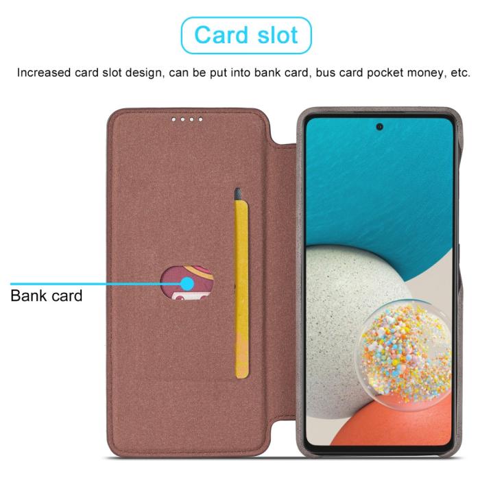 Bild 6, LC.IMEEKE Samsung Galaxy A53 5G Fodral Retro Flip Brun