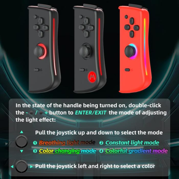 Bild 3, DATA FROG Nintendo Switch Joy-Con Kontroll Röd / Blå