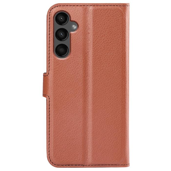 Bild 6, Samsung Galaxy A15 5G Fodral Litchi Läder Brun