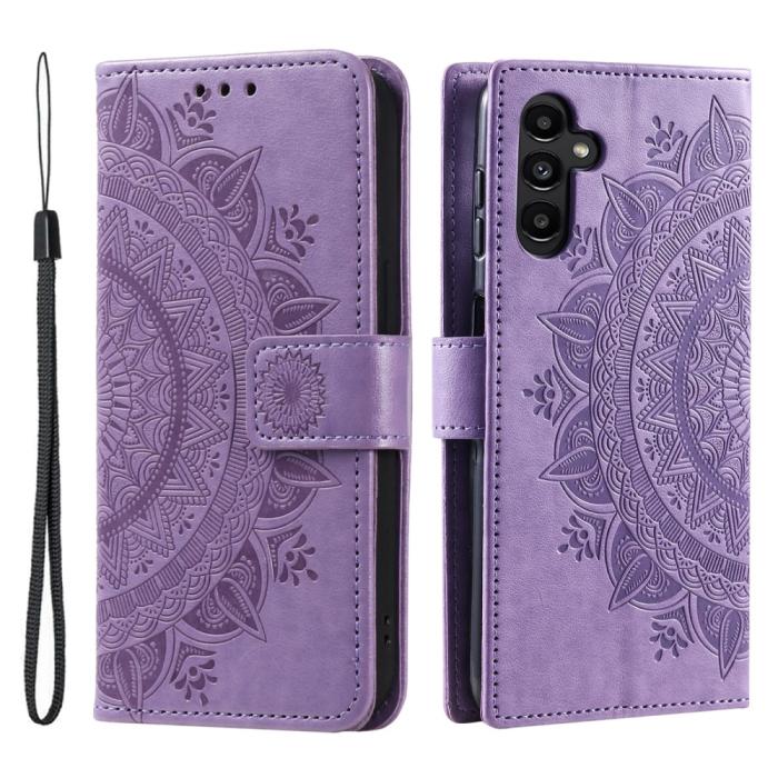 Bild 1, Samsung Galaxy S23 FE Fodral Mandala Läder Lila