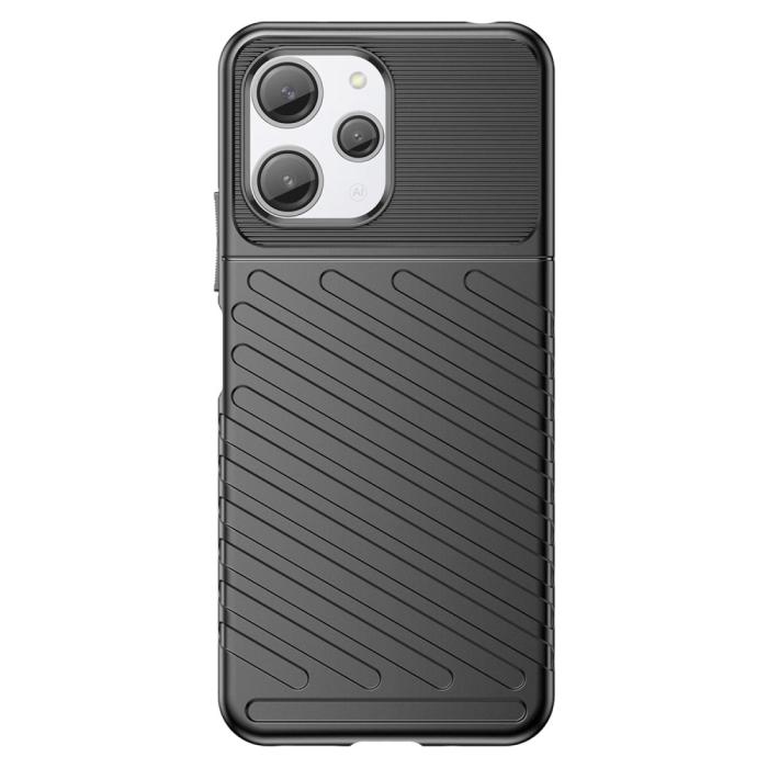 Bild 2, Xiaomi Redmi 12 5G/4G Skal Twill Textur Svart