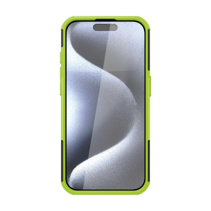 Bild 4, iPhone 15 Pro Stöttåligt Skal med Stöd Grön