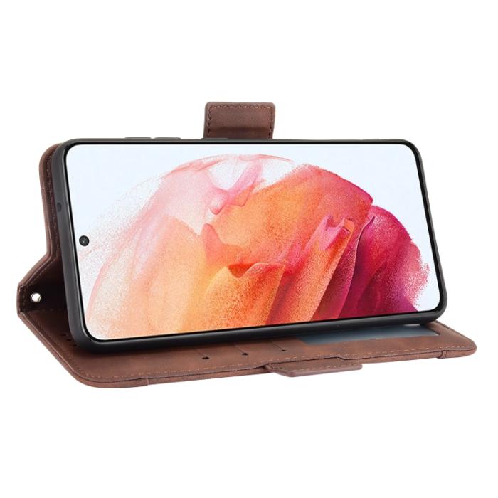 Bild 5, Samsung Galaxy S21 FE Fodral Med Avtagbart Kortfodral Brun