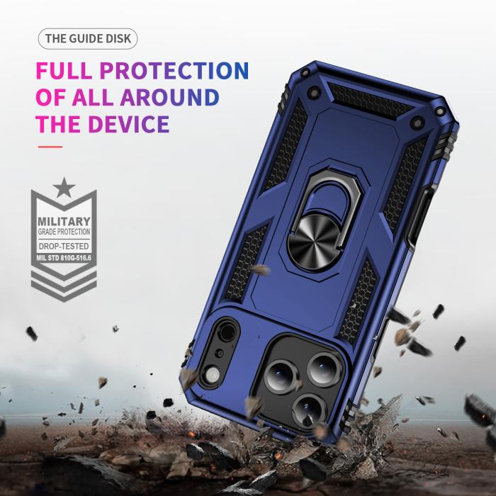 Bild 6, iPhone 17 Pro Skal Shockproof Hybrid Ring Blå