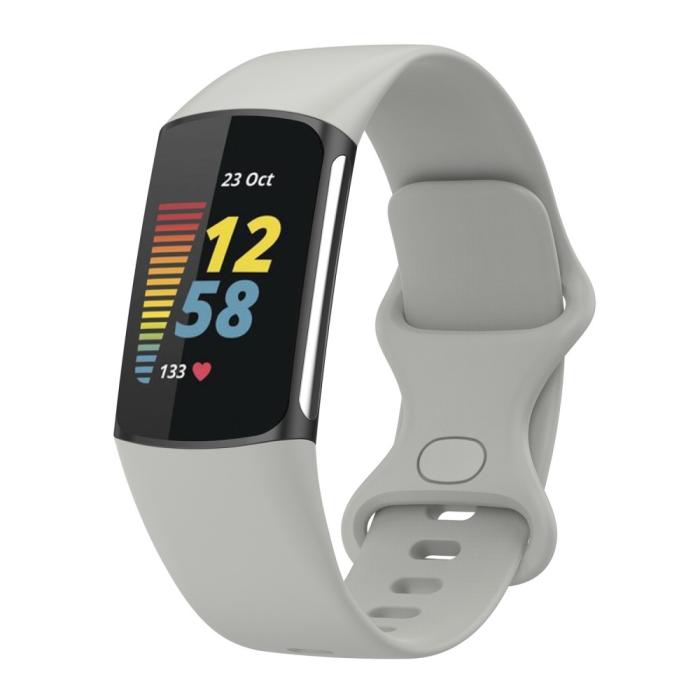 Bild 2, Fitbit Charge 6 / 5 Armband TPU (L) Grå