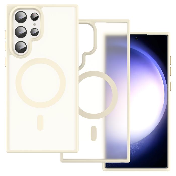 Bild 2, ColorPop Samsung Galaxy S23 Ultra Skal CH MagSafe Matt Off White