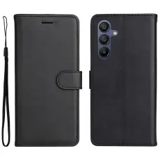 Samsung Galaxy A16 Fodral L&auml;der Svart