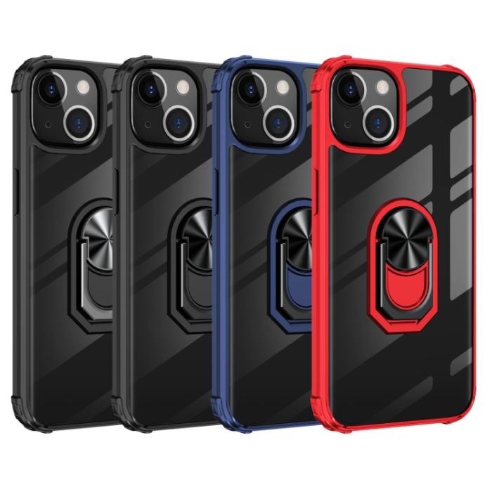 Bild 2, iPhone 14 Pro Skal Hybrid Armor Shockproof Ring Svart
