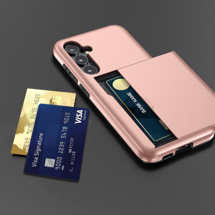 Bild 4, Samsung Galaxy A55 5G Skal Hybrid Med Kortfack Mörk Blå