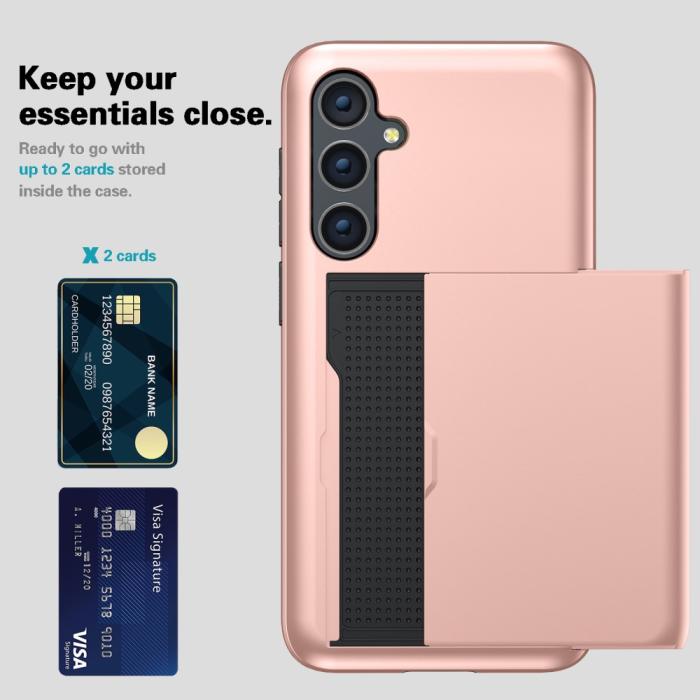 Bild 5, Samsung Galaxy A55 5G Skal Hybrid Med Kortfack Mörk Blå