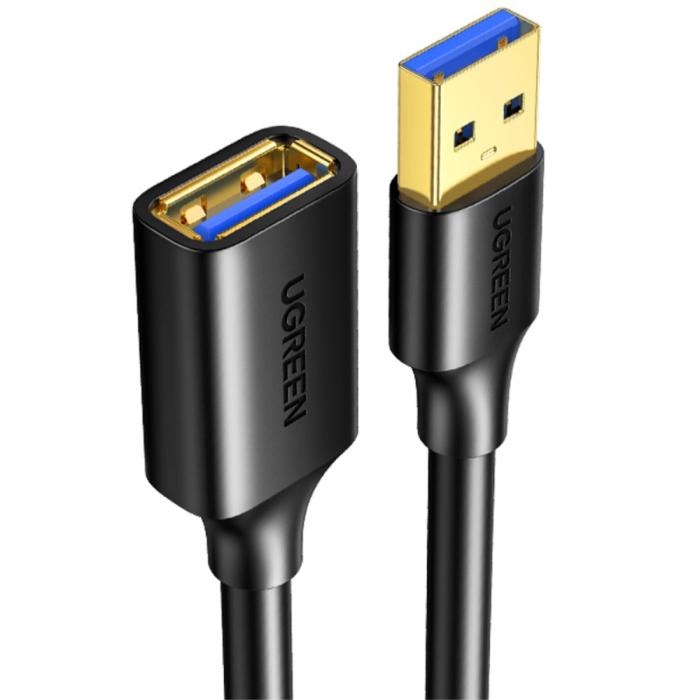 Bild 1, UGREEN 2m USB 3.0 Förlängningskabel Svart