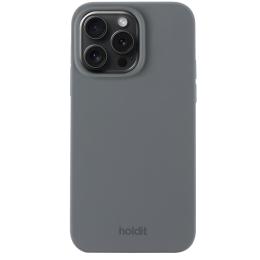 holdit iPhone 15 Pro Mobilskal Silikon Space Gray