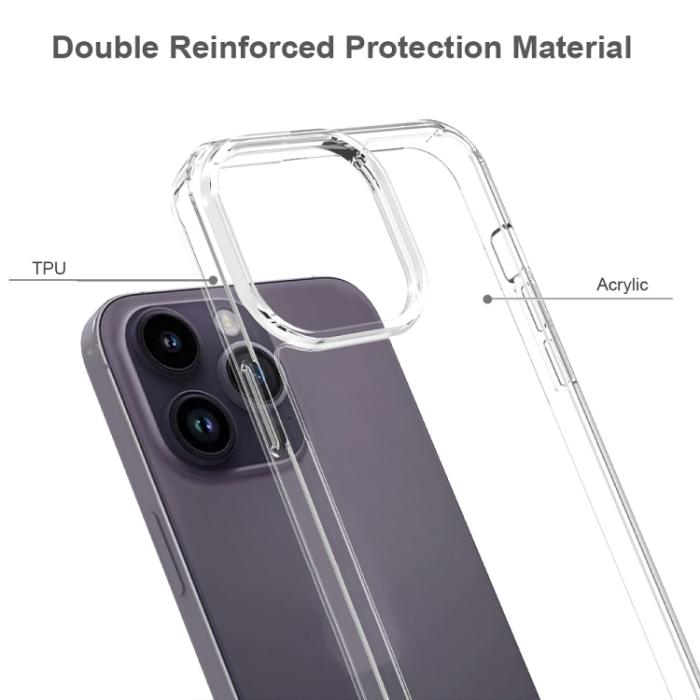 Bild 3, iPhone 15 Pro Max Skal Akryl/TPU Shockproof Svart