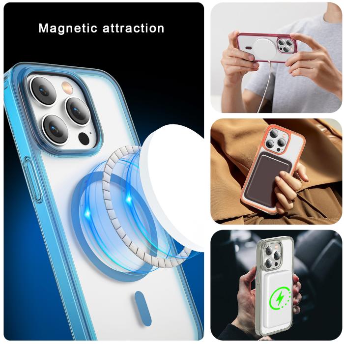 Bild 6, ColorPop iPhone 14 Pro Max Skal CH MagSafe Transparent/Mörk Blå